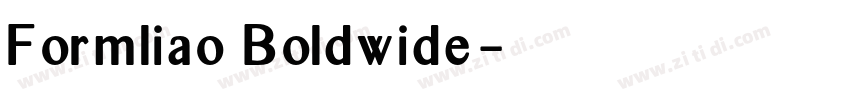 Formliao Boldwide字体转换